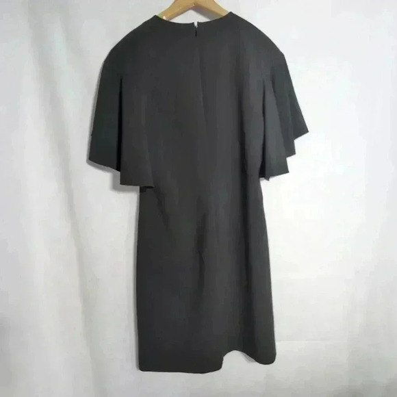 Elie Tahari Little Black Dress ruffle sleeve cap sz S - Picture 4 of 5